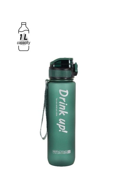 ROYALFORD 1000 ml Plastic Water Bottle, Transparent Body, Flip-Flop Lid with ...