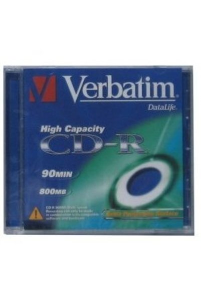 Verbatim Κενό CD-R Datalife 800MB Υψηλής Χωρητικότητας Jc (Προεπεξεργασμένο 1...