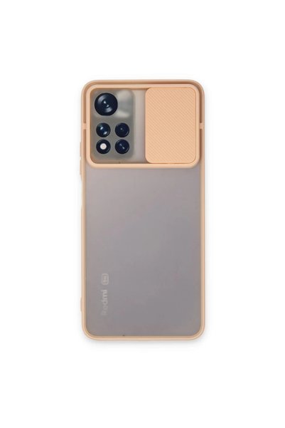 FMA حافظة هاتف Xiaomi Redmi Note 11T مع كاميرا مزخرفة بالسيليكون - وردي