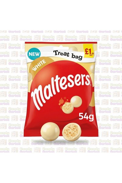Maltesers مالتيزرز وايت كرات بسكويت مقرمشة مغطاة بالشوكولاتة البيضاء 54 جم مس...