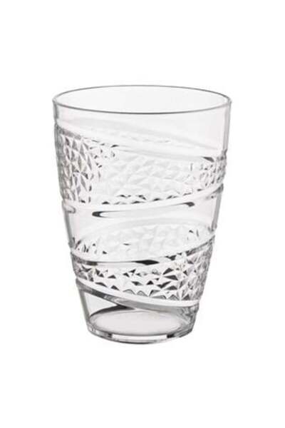 UNIC Pahar de apă din plastic transparent cu model diamant în relief 400ml