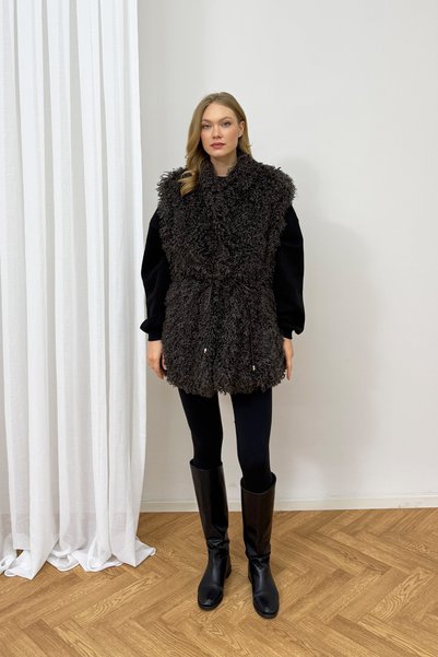 Melike Tatar Vestă de blană 6-1620