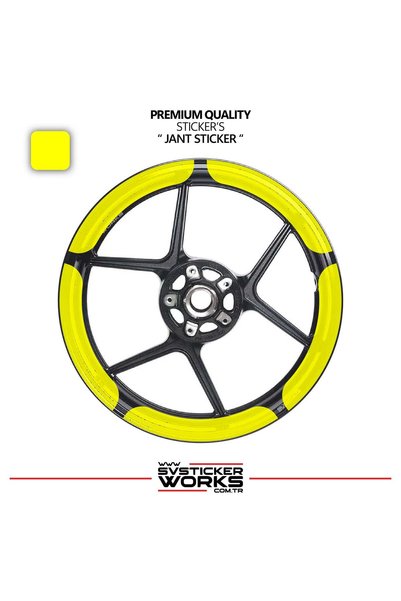 ARONA Taycan Style 17 Inch Motorcycle Wheel Sticker Set – Compatible with Nak...