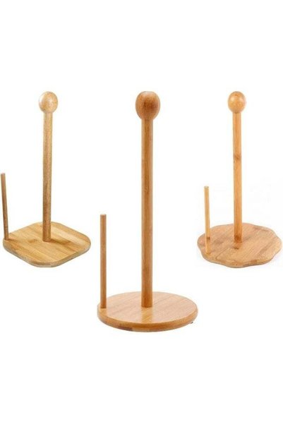 Generic MOMENT 1 Pack Bamboo Roll Holder Countertop Tissue Stand Bamboo Paper...