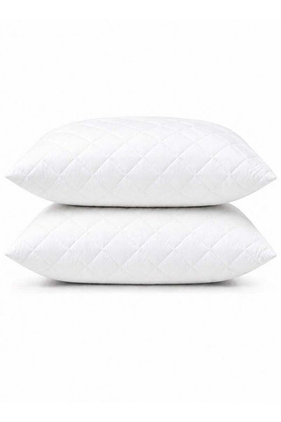 Generic Hotel Linen Klub Pack of 2 Quilted Pillow Queen (50 x75cm)-Outer Cove...