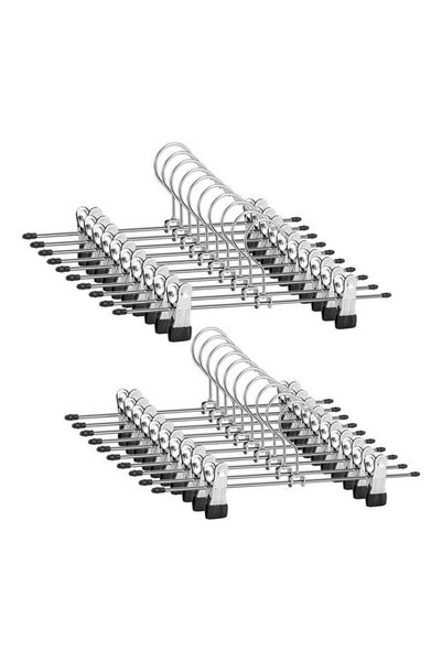 Generic ZOBER High Grade Metal Hangers with 2 Clips | Pack of 25 | Non-Slip A...