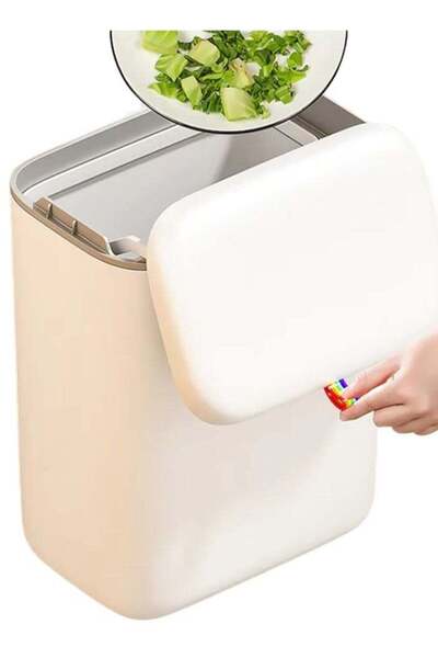 Generic LL 10L Hanging Kitchen Trash Can – Under-Sink Cabinet Door Waste Bin,...