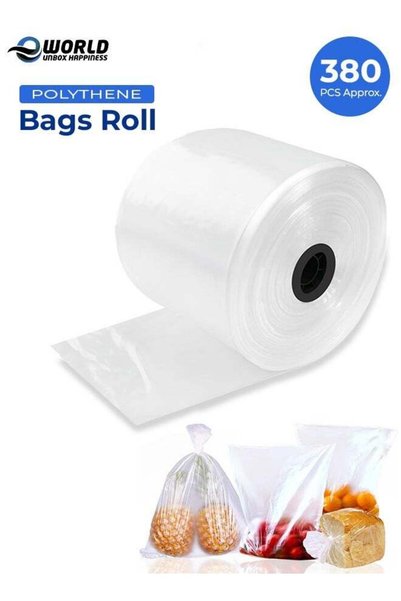Generic Eworld Transparent Polythene Food Storage Bags Roll, Extra-Thick, Lea...