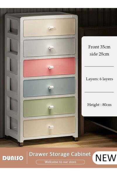 Generic DUNISO Drawer Storage Cabinet Organizer,Multi-Color 6-Tier Drawers 35...