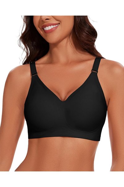 OtherMax Sutien Damă Fără Cusături Push Up Moale Reglabil Negru S