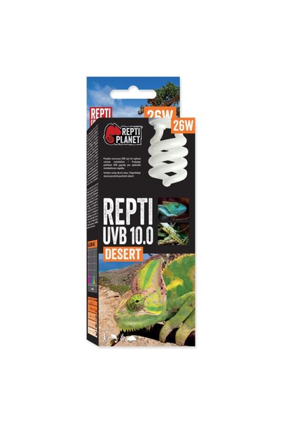 REPTI PLANET Λάμπα θερμοκρασιακής ενέργειας με UVB για ερπετά, Βολβός 10.0 26W
