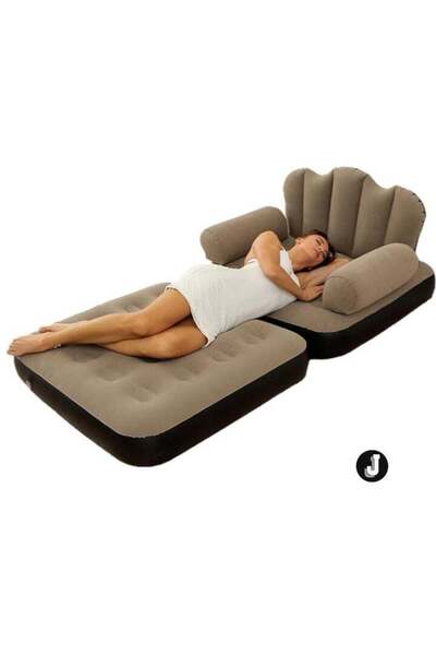 Generic JAJEEK "New Inflatable Air Chair – 2-in-1 Sofa with L-Shaped Armrest ...