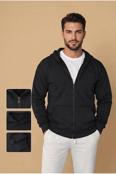Trend Alkan سويت شيرت بغطاء للرأس بسحاب