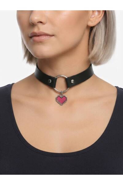 Feronnucci Black Pu Leather Cross Figured Choker Necklace – Gothic Style Wome...
