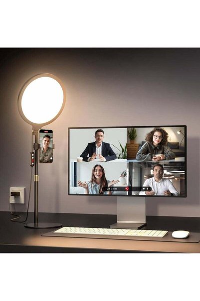 Generic Highdas 10.5'' Full Screen Ring Light With Stand for Zoom Meetings, 3...