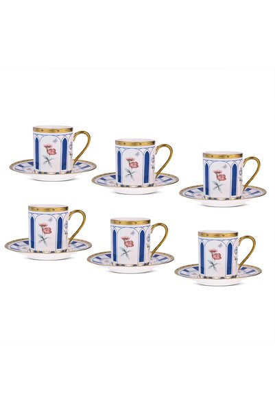 Aryıldız Best 12 Parça 6 Kişilik Kahve Fincan Takımı Mavi 90 ml