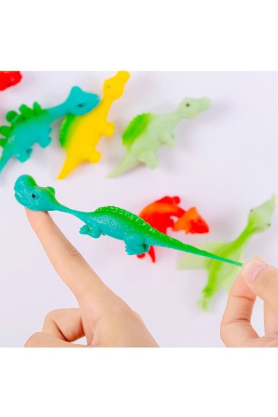 Choice 5pcs 5-20Pcs Colorful Finger Catapult Dinosaur Games Birthday Shower P...