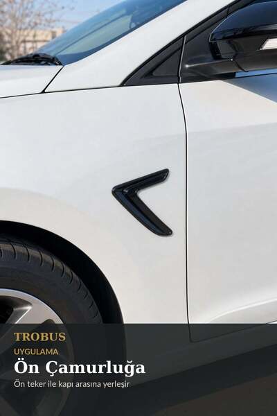 TROBUS Kia Sorento 2002-2009 Uyumlu Bumerang Çamurluk Venti Parlak Siyah Sağ Sol Takım