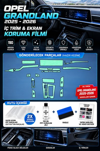 Drive Detailing Opel Grandland Interior Trim PPF Coating Set 2025-2026 | Scre...