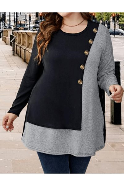 Evendi Bluza, Gri/Negru