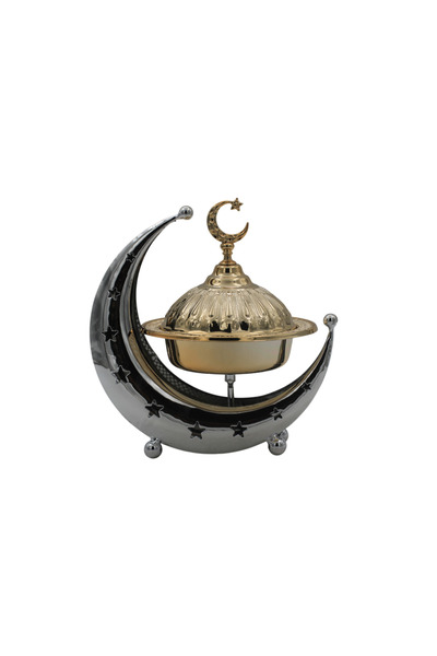 B&D Silver and Gold Candy Bowl, Decorative Sweet and Chocolate Serving Bowl f...