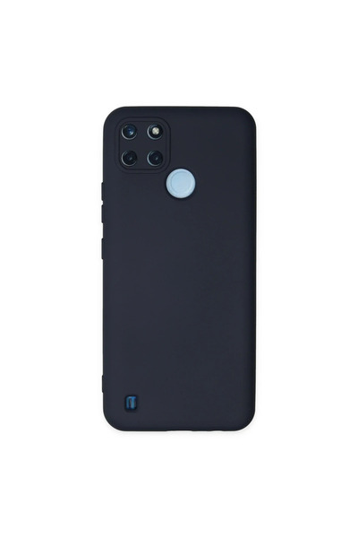 FMA Realme c25y case nano inner velvet silicone - navy blue