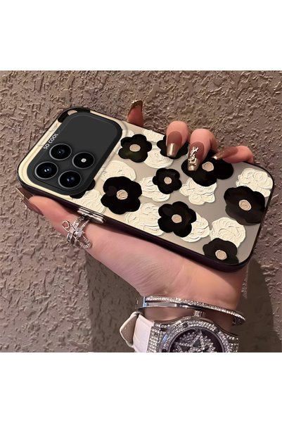 CHICASELUX حافظة متوافقة مع Redmi K90 5G بتصميم زهور مطبوعة على طراز الطلاء ا...