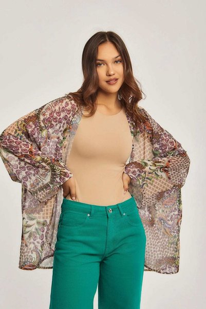 DALYDRESS جاكيت كيمونو نسائي مطبوع