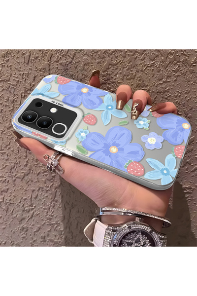 CHICASELUX Vivo Y29 4g Compatible Floral Strawberry Mix Patterned Case, Prote...