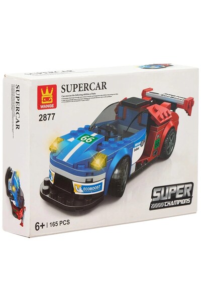 ETOY Set de constructie wange supercar cu 165 piese, model sportiv, pentru co...