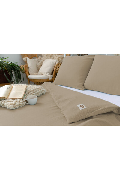 Matex Set lenjerie pentru pat, MATEX, bumbac, 160x200cm, bej, 3 piese