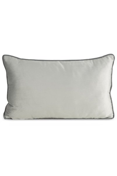Eurofirany Fata de perna decorativa MELIA 30x50 catifea argintie impodobita c...