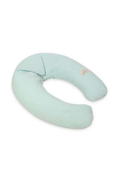 BabyMatex Perna pentru pozitionare bebe, Relax Muslin, bumbac, 190cm, verde m...