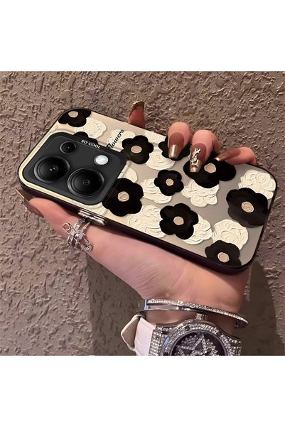 CHICASELUX حافظة متوافقة مع هاتف Poco M6 Pro 4G بتصميم زهور مطبوعة بأسلوب الط...