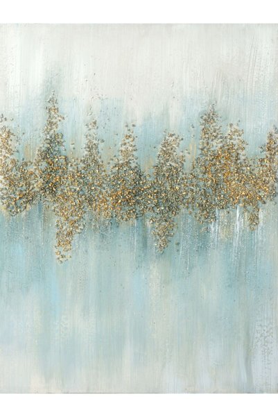 Eurofirany Tablou pictat manual, 60x80cm, panza, lemn, multicolor