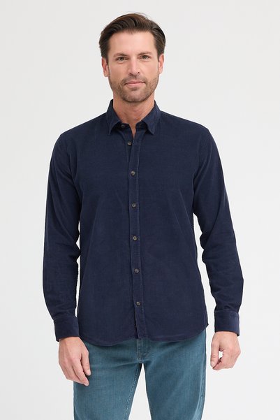 ENQUE 100% Cotton Long Sleeve Velvet Shirt