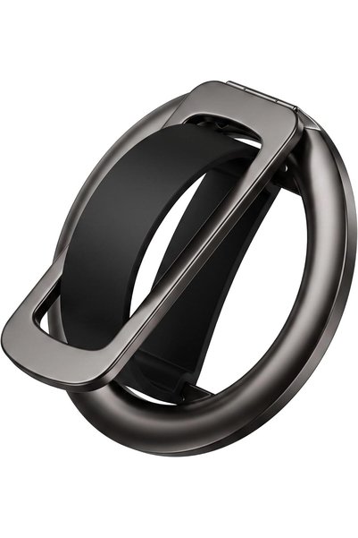 GENERAL حلقة حامل هاتف Phone Holder Ring مغناطيسي سيليكون إصبع رمادي بندقي