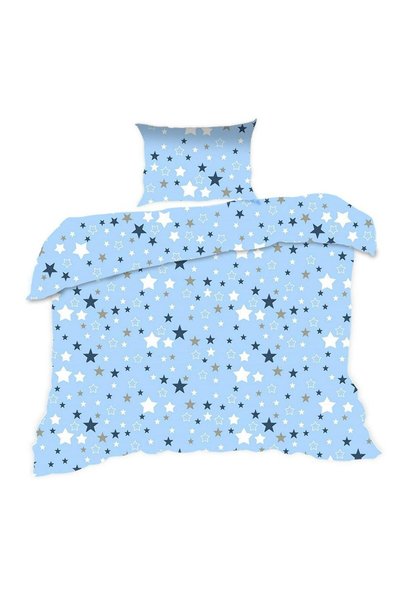 Karo Set de lenjerie de pat din bumbac 90x120 364K stele albastre Kids 24 cu ...