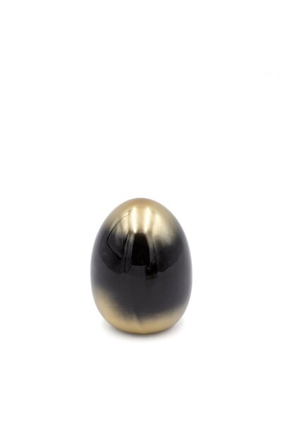 Eurofirany Figura decorativa de Paste, Eurofirany, Jajko, neagra cu auriu, 6x...