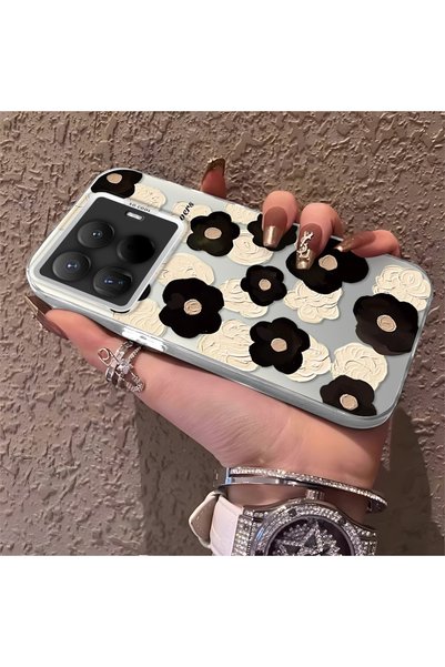 CHICASELUX حافظة متوافقة مع هاتف Mi 15T Pro بتصميم زهور مطبوعة بنمط الطلاء ال...