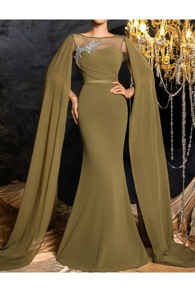 Evendi Long dress, Green