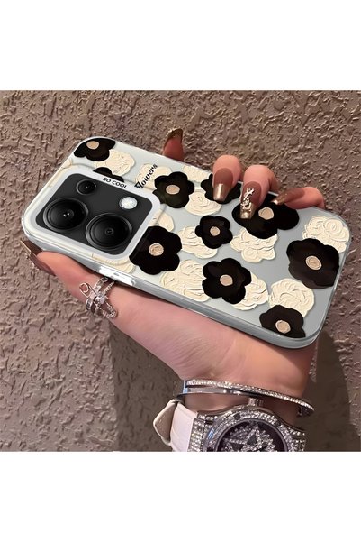 CHICASELUX حافظة متوافقة مع هاتف Poco M6 Pro 4G بتصميم زهور مطبوعة بأسلوب الط...