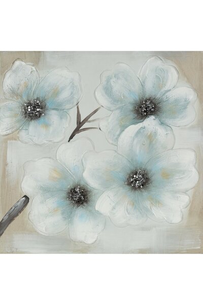 Eurofirany Tablou, 60x60cm, bej, panza, lemn