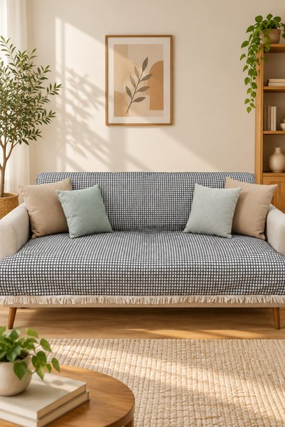 YAREN TEKSTİL Widores Multi-Purpose Natural Divan Sofa Sofa Bed Decorative So...