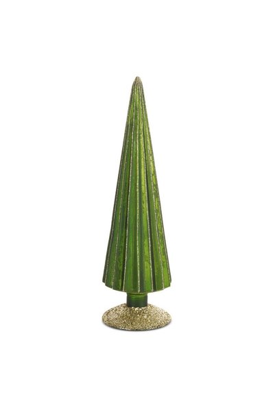 Eurofirany Figurina decorativa Craciun, 9x32cm, verde, 100% sticla