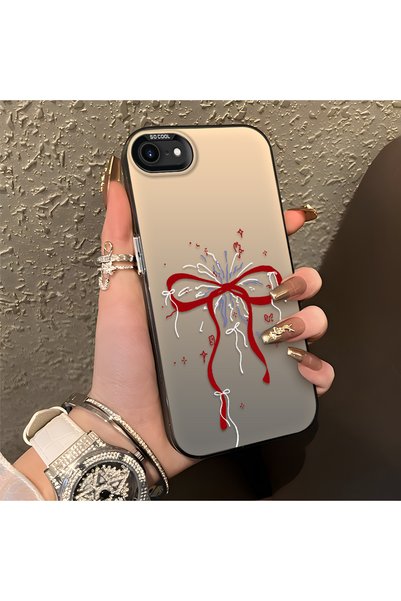 CHICASELUX حافظة رومانسية على شكل فيونكة ونجمة متوافقة مع هاتف iPhone 7/8/SE ...