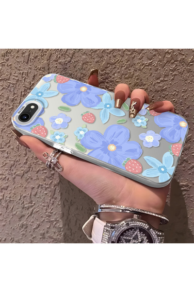 CHICASELUX حافظة متوافقة مع هاتف iPhone 7/8/SE 2020 2022 بنمط زهرة الفراولة، ...