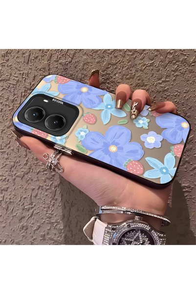 CHICASELUX حافظة متوافقة مع Poco X7 Pro بنمط زهرة الفراولة، واقية، للاستخدام ...