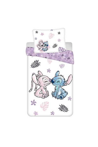 Jerry Fabrics Lenjerie de pat din bumbac 160x200 Lilo si Stitch, fata de pern...