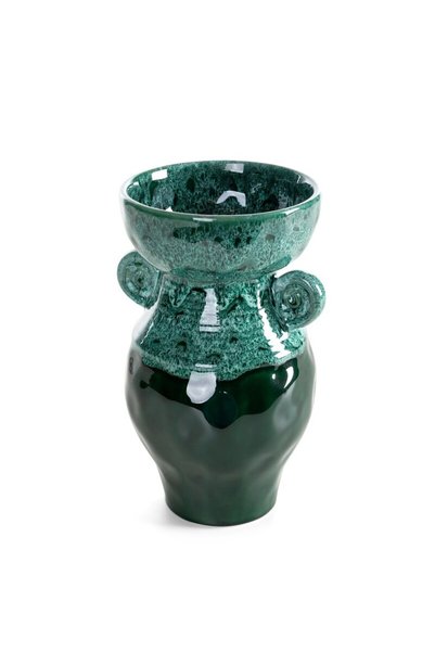 Eurofirany Vaza decorativa, Eurofirany, Dina 2, verde, 17 x 30 cm, ceramica